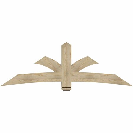 Ekena Millwork Davenport Rough Sawn Timber Gable Bracket, Douglas Fir, 84"W x 28"H x 4"D x 6"F, 8/12 Pitch GBW084X28X0406DAV00RDF